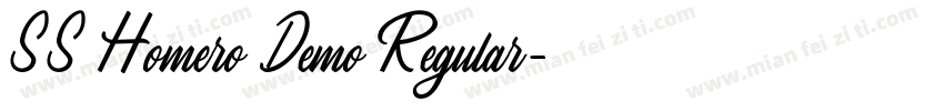 SS Homero Demo Regular字体转换